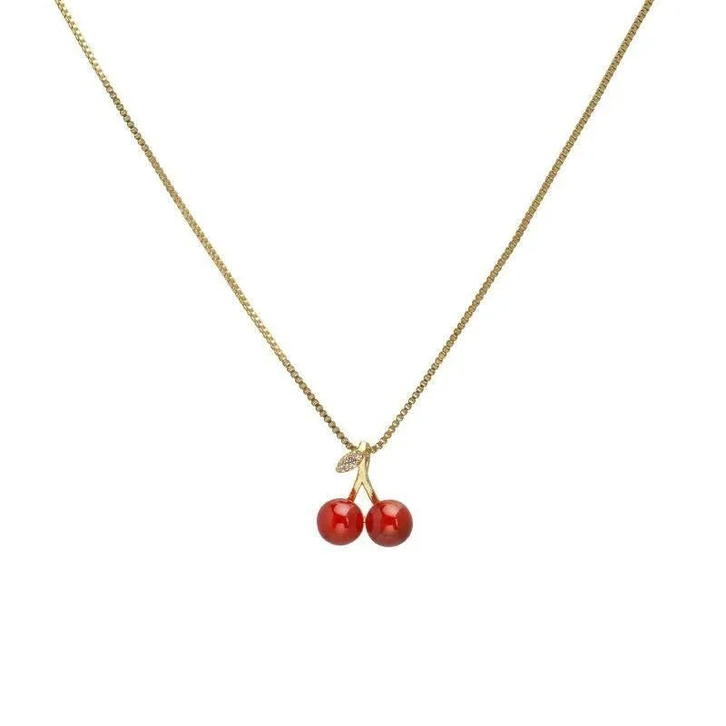 Red Cherry Pendant Necklace