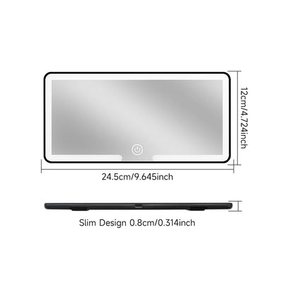 LED Car Makeup HD Mirror